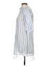 Duffield Lane Stripes Blue Short Sleeve Button-Down Shirt Size 12 - photo 5