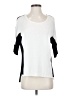 LA Made 100% Viscose White Short Sleeve Top Size S - photo 1