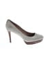 Tahari Gray Tan Heels Size 7 1/2 - photo 1