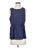 Gap 100% Polyester Blue Sleeveless Blouse Size S - photo 1