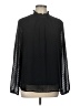 DR2 100% Polyester Polka Dots Black Long Sleeve Blouse Size L - photo 1