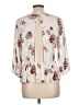 ABound 100% Rayon Floral Ivory 3/4 Sleeve Blouse Size L - photo 2