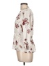 ABound 100% Rayon Floral Ivory 3/4 Sleeve Blouse Size L - photo 5