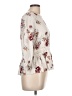 ABound 100% Rayon Floral Ivory 3/4 Sleeve Blouse Size L - photo 4