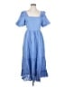 Roller Rabbit 100% Cotton Polka Dots Blue Casual Dress Size S - photo 1