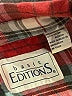 Basic Editions 100% Cotton Plaid Burgundy 3/4 Sleeve Button-Down Shirt Size M - photo 4
