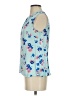 Talbots 100% Viscose Floral Blue Sleeveless Button-Down Shirt Size S - photo 5