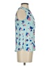 Talbots 100% Viscose Floral Blue Sleeveless Button-Down Shirt Size S - photo 4