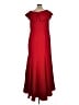 Xscape 100% Polyester Solid Red Cocktail Dress Size 14W - photo 2