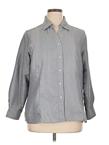 DressBarn 3/4 Sleeve Button-Down Shirt (view 1)