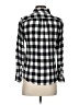 Banana Republic 100% Rayon Checkered-gingham Black Long Sleeve Button-Down Shirt Size XS - photo 2