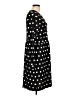 Leota Polka Dots Black Casual Dress Size L - photo 4