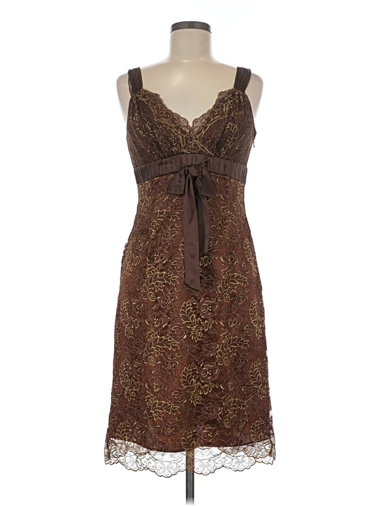 Pre-owned Laundry By Shelli Segal Cocktail Dress In Brown
