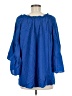 Elan 100% Rayon Blue 3/4 Sleeve Blouse One size - photo 2