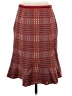 Etcetera Argyle Burgundy Wool Skirt Size 2 - photo 2