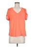 Meraki 100% Polyester Orange Short Sleeve Blouse Size M - photo 1