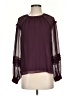 Ann Taylor 100% Polyester Burgundy Long Sleeve Blouse Size XXS - photo 1