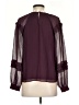 Ann Taylor 100% Polyester Burgundy Long Sleeve Blouse Size XXS - photo 2