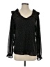 Entro 100% Polyester Black Long Sleeve Blouse Size S - photo 1