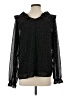 Entro 100% Polyester Black Long Sleeve Blouse Size S - photo 2