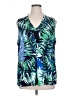 IMAN Tropical Blue Sleeveless Blouse Size 1X (tall) - photo 1