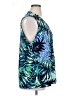 IMAN Tropical Blue Sleeveless Blouse Size 1X (tall) - photo 4