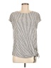 Max Studio Stripes Silver Sleeveless T-Shirt Size M - photo 1