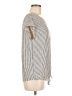 Max Studio Stripes Silver Sleeveless T-Shirt Size M - photo 4