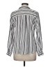 Adrienne Vittadini Stripes Silver Long Sleeve Blouse Size M - photo 2
