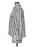 Adrienne Vittadini Stripes Silver Long Sleeve Blouse Size M - photo 5