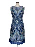 BILA 100% Rayon Paisley Blue Cocktail Dress Size M - photo 2