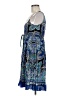 BILA 100% Rayon Paisley Blue Cocktail Dress Size M - photo 5