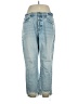 FRAME 100% Cotton Solid Blue Jeans Size 33 waist - photo 1