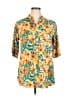 Unbranded Tropical Yellow Short Sleeve Blouse Size EU 46 / US 16 - photo 1