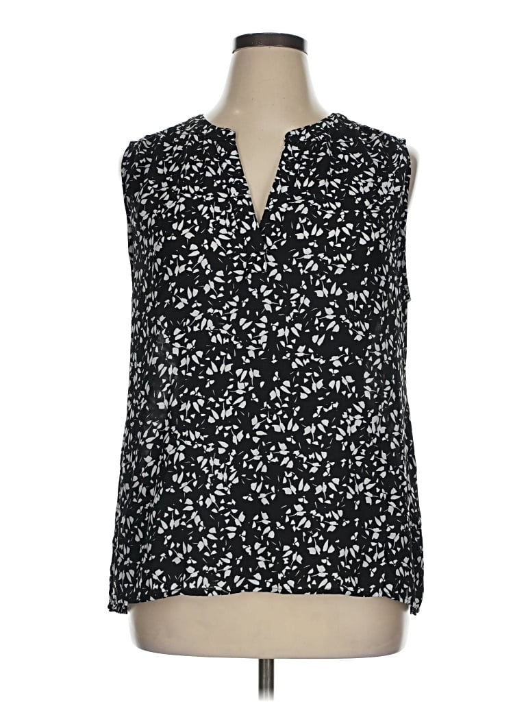 Pre-owned Chaus Sleeveless Blouse In Black
