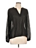 A New Day 100% Polyester Black Long Sleeve Blouse Size L - photo 1