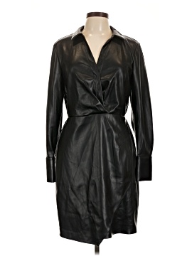 slim fit dress slacks Olivia Black Vegan Leather Dress