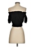 Express 100% Rayon Black Short Sleeve Blouse Size S - photo 2