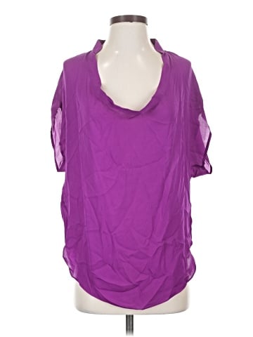 Haute Hippie Short Sleeve Silk Top (view 1)
