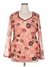 Millenium 100% Viscose Pink Long Sleeve Blouse Size 18 - photo 1