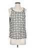 Ann Taylor 100% Polyester Silver Sleeveless Blouse Size 4 - photo 1