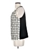 Ann Taylor 100% Polyester Silver Sleeveless Blouse Size 4 - photo 5