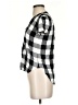 Cloth & Stone 100% Rayon Checkered-gingham Black Short Sleeve Top Size XS - photo 5
