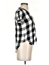 Cloth & Stone 100% Rayon Checkered-gingham Black Short Sleeve Top Size XS - photo 4