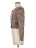 Classiques Entier Animal Print Brown Wool Cardigan Size M - photo 5