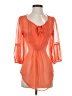 Gibson 100% Polyester Orange 3/4 Sleeve Blouse Size S - photo 1