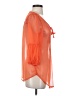Gibson 100% Polyester Orange 3/4 Sleeve Blouse Size S - photo 4