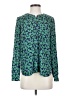 Unbranded 100% Rayon Green Long Sleeve Blouse Size 0 - photo 1