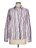 Foxcroft Stripes Ivory Long Sleeve Blouse Size 10 - photo 1