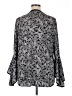 Investments Paisley Silver Long Sleeve Blouse Size XL - photo 2